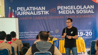 Photo of Tingkatkan Citra Gerakan Pramuka, Kwarcab Maros Gelar Pelatihan Jurnalistik